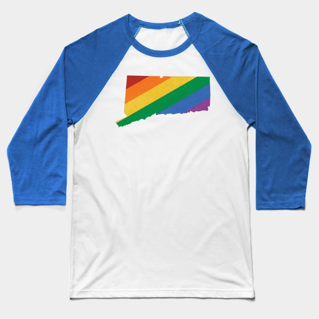Connecticut Pride Baseball T-Shirt by juniperandspruce